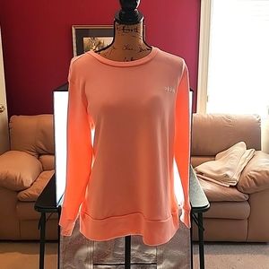 Adidas Climalite Sweatshirt in Peach with White Stripes, Size XL
